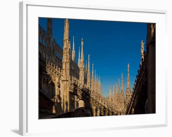 Milan, Milan Province, Lombardy, Italy. Spires on the roof of the Duomo, or cathedral.-null-Framed Photographic Print