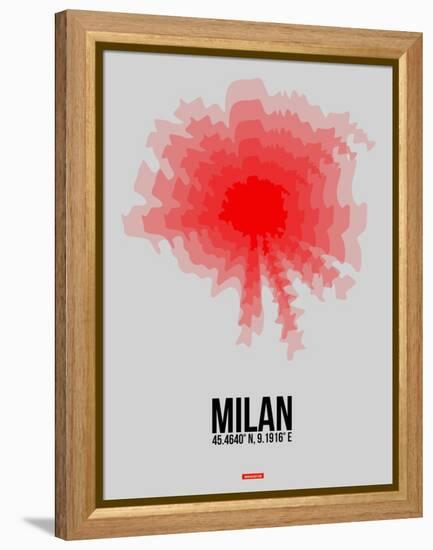 Milan Radiant Map 1-NaxArt-Framed Stretched Canvas