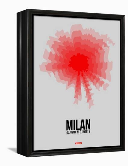 Milan Radiant Map 1-NaxArt-Framed Stretched Canvas
