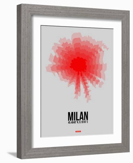 Milan Radiant Map 1-NaxArt-Framed Art Print