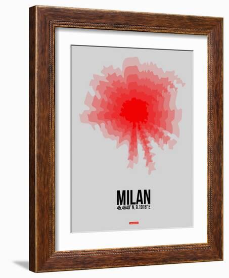 Milan Radiant Map 1-NaxArt-Framed Art Print