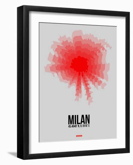 Milan Radiant Map 1-NaxArt-Framed Art Print