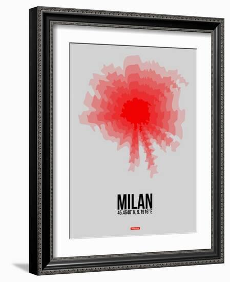 Milan Radiant Map 1-NaxArt-Framed Art Print