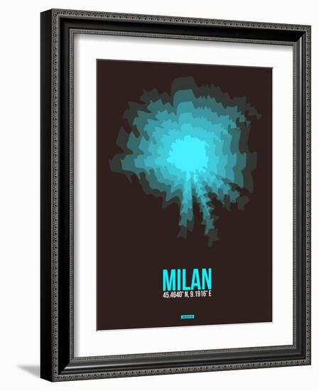 Milan Radiant Map 3-NaxArt-Framed Art Print