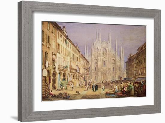 Milan, the Cathedral Square-Samuel Prout-Framed Giclee Print