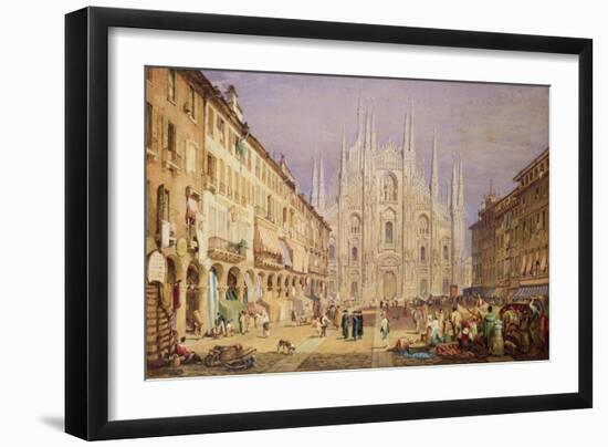 Milan, the Cathedral Square-Samuel Prout-Framed Giclee Print