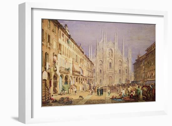 Milan, the Cathedral Square-Samuel Prout-Framed Giclee Print