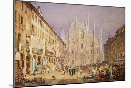 Milan, the Cathedral Square-Samuel Prout-Mounted Giclee Print