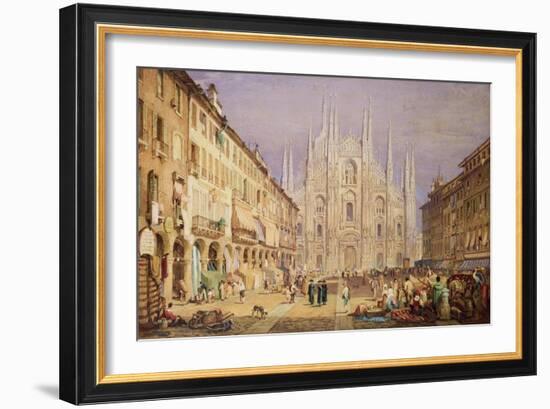 Milan, the Cathedral Square-Samuel Prout-Framed Giclee Print