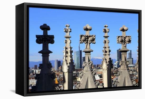 Milano New Skyline (Porta Nuova District) View from the Duomo.-Stefano Amantini-Framed Premier Image Canvas