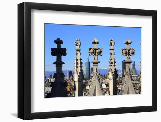 Milano New Skyline (Porta Nuova District) View from the Duomo.-Stefano Amantini-Framed Photographic Print