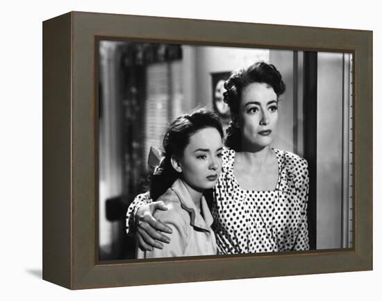 MILDRED PIERCE, 1945 directed by MICHAEL CURTIZ Ann Blyth and Joan Crawford (b/w photo)-null-Framed Stretched Canvas