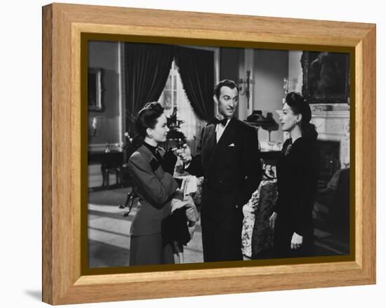 MILDRED PIERCE, 1945 directed by MICHAEL CURTIZ Ann Blyth, Zachary Scott and Joan Crawford (b/w pho-null-Framed Stretched Canvas