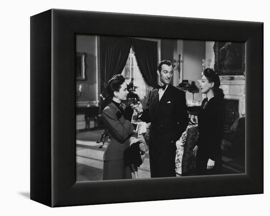 MILDRED PIERCE, 1945 directed by MICHAEL CURTIZ Ann Blyth, Zachary Scott and Joan Crawford (b/w pho-null-Framed Stretched Canvas