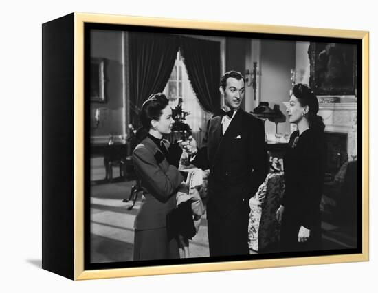 MILDRED PIERCE, 1945 directed by MICHAEL CURTIZ Ann Blyth, Zachary Scott and Joan Crawford (b/w pho-null-Framed Stretched Canvas