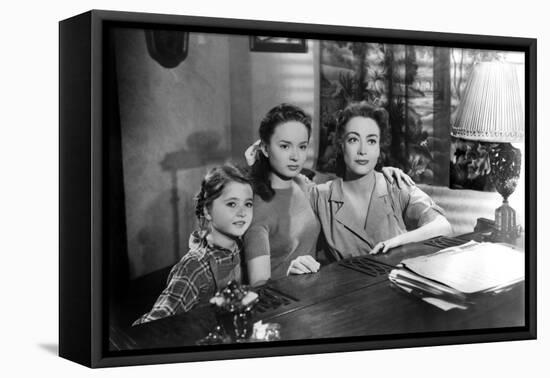 MILDRED PIERCE, 1945 directed by MICHAEL CURTIZ Jo Ann Marlowe, Ann Blyth and Joan Crawford (b/w ph-null-Framed Stretched Canvas