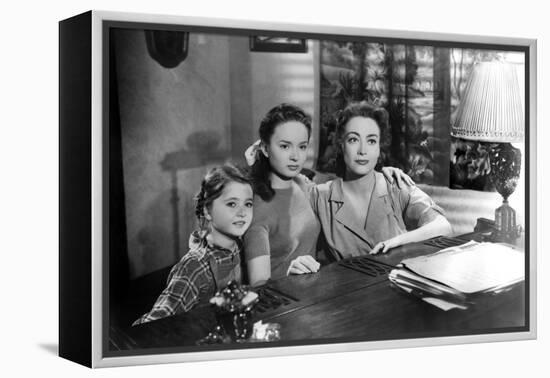 MILDRED PIERCE, 1945 directed by MICHAEL CURTIZ Jo Ann Marlowe, Ann Blyth and Joan Crawford (b/w ph-null-Framed Stretched Canvas