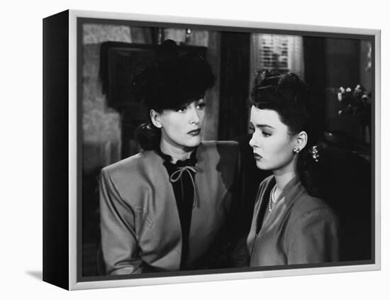 MILDRED PIERCE, 1945 directed by MICHAEL CURTIZ Joan Crawford and Ann Blyth (b/w photo)-null-Framed Stretched Canvas