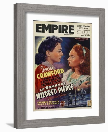 Mildred Pierce, Belgian Movie Poster, 1945-null-Framed Art Print