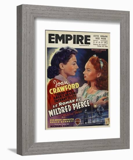 Mildred Pierce, Belgian Movie Poster, 1945-null-Framed Premium Giclee Print