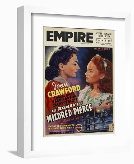 Mildred Pierce, Belgian Movie Poster, 1945-null-Framed Premium Giclee Print