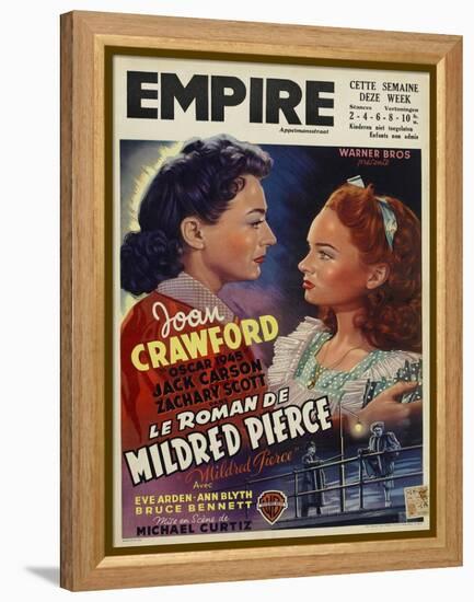 Mildred Pierce, Belgian Movie Poster, 1945-null-Framed Stretched Canvas