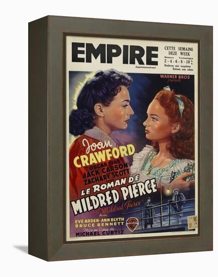 Mildred Pierce, Belgian Movie Poster, 1945-null-Framed Stretched Canvas