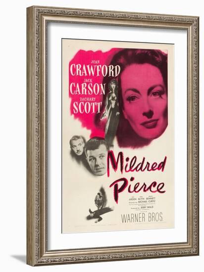 Mildred Pierce, Joan Crawford, Zachary Scott, Jack Carson, 1945-null-Framed Premium Giclee Print