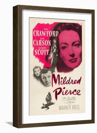 Mildred Pierce, Joan Crawford, Zachary Scott, Jack Carson, 1945-null-Framed Premium Giclee Print