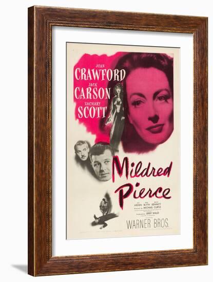 Mildred Pierce, Joan Crawford, Zachary Scott, Jack Carson, 1945-null-Framed Premium Giclee Print