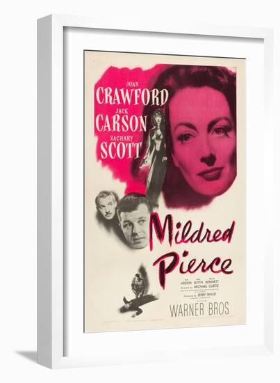 Mildred Pierce, Joan Crawford, Zachary Scott, Jack Carson, 1945-null-Framed Premium Giclee Print