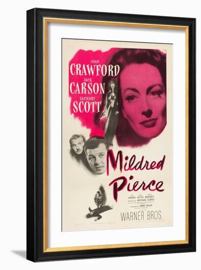 Mildred Pierce, Joan Crawford, Zachary Scott, Jack Carson, 1945-null-Framed Premium Giclee Print