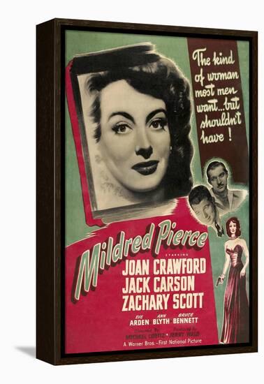 Mildred Pierce, Joan Crawford, Zachary Scott, Jack Carson, 1945-null-Framed Stretched Canvas