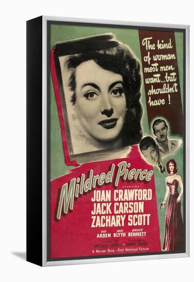 Mildred Pierce, Joan Crawford, Zachary Scott, Jack Carson, 1945-null-Framed Stretched Canvas