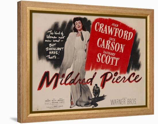 Mildred Pierce, UK Movie Poster, 1945-null-Framed Stretched Canvas