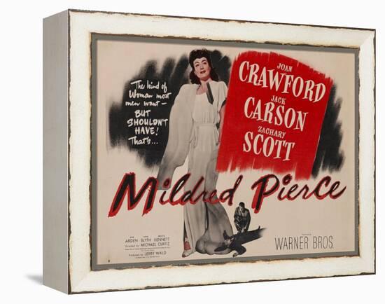 Mildred Pierce, UK Movie Poster, 1945-null-Framed Stretched Canvas