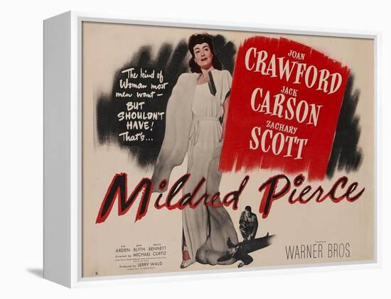 Mildred Pierce, UK Movie Poster, 1945-null-Framed Stretched Canvas