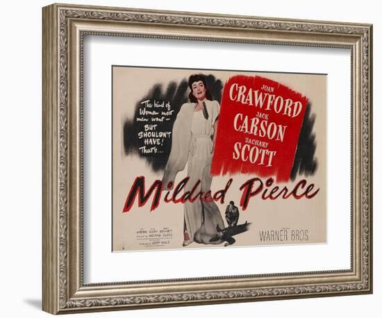 Mildred Pierce, UK Movie Poster, 1945-null-Framed Premium Giclee Print