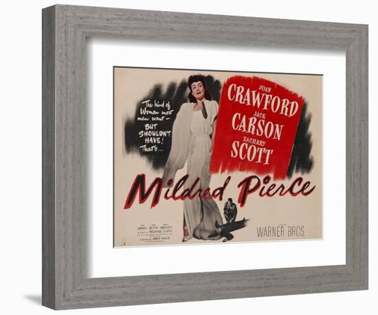 Mildred Pierce, UK Movie Poster, 1945-null-Framed Premium Giclee Print