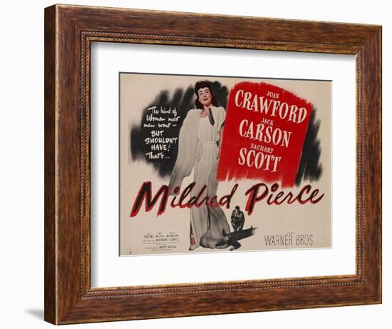 Mildred Pierce, UK Movie Poster, 1945-null-Framed Premium Giclee Print