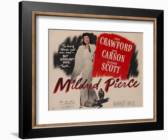 Mildred Pierce, UK Movie Poster, 1945-null-Framed Premium Giclee Print