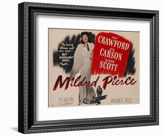 Mildred Pierce, UK Movie Poster, 1945-null-Framed Premium Giclee Print