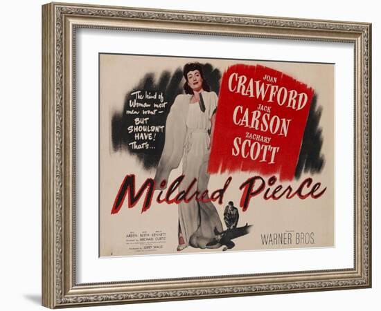 Mildred Pierce, UK Movie Poster, 1945-null-Framed Art Print