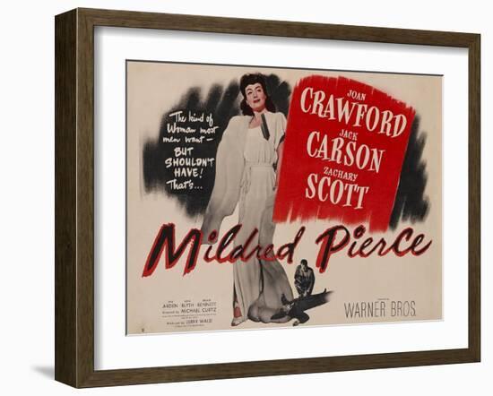 Mildred Pierce, UK Movie Poster, 1945-null-Framed Art Print