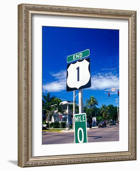 Mile Marker 0, Key West, Florida Keys, Florida, USA-Terry Eggers-Framed Photographic Print