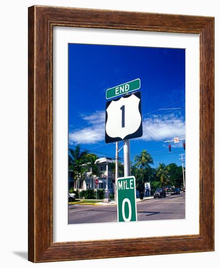 Mile Marker 0, Key West, Florida Keys, Florida, USA-Terry Eggers-Framed Photographic Print