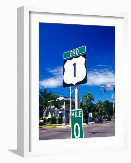 Mile Marker 0, Key West, Florida Keys, Florida, USA-Terry Eggers-Framed Photographic Print