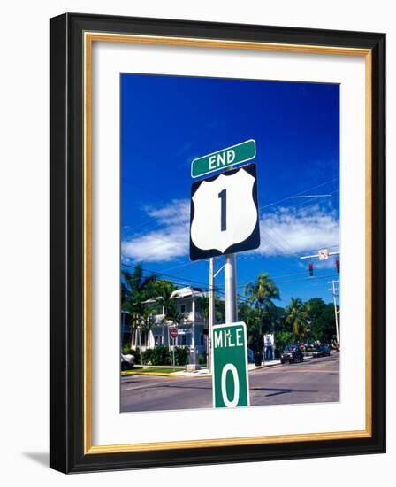 Mile Marker 0, Key West, Florida Keys, Florida, USA-Terry Eggers-Framed Photographic Print
