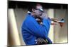 Miles Davis, American Composer and Jazz Trumpet Player, Newport Jazz Festival July 4 1969-null-Mounted Photo