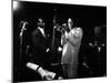 Miles Davis (C) with Oscar Pettiford and Bud Powell, Birdland, 1949-null-Mounted Photo